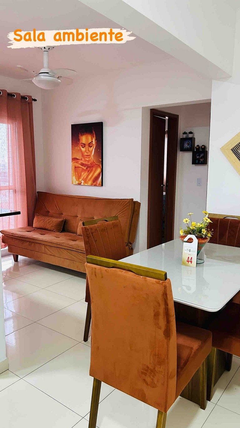 Apartamento lindo com piscina e perto da praia QX01H