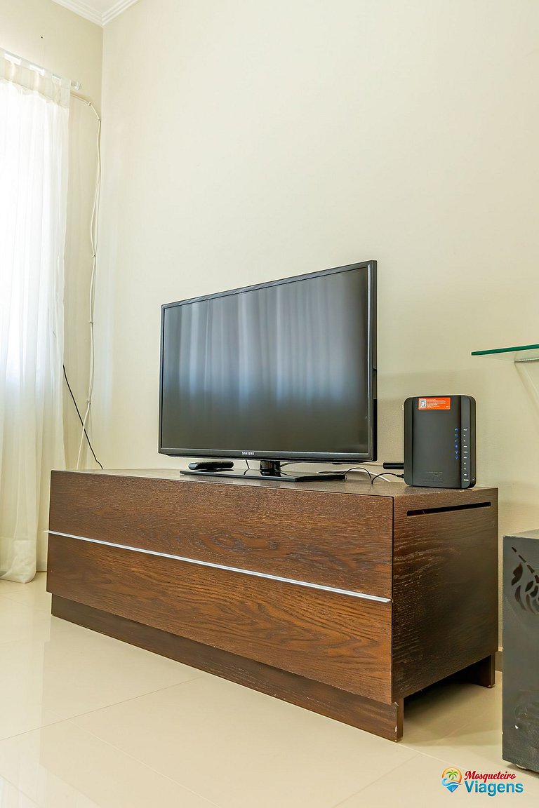Apto Familiar com ar condicionado em Santos -JE021