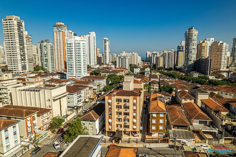 Apto Familiar com ar condicionado em Santos -JE021
